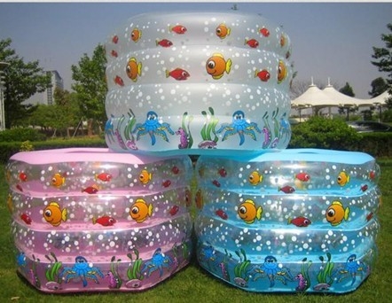 Multi color 0.28mm PVC Inflatable Swimming Pools Round For Activity