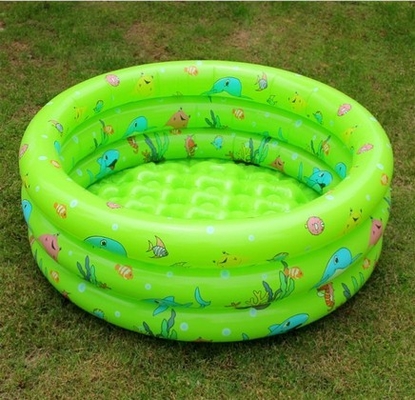 PVC Custom Kids Inflatable Swimming Pools Round 3 Ring With Double Bottom