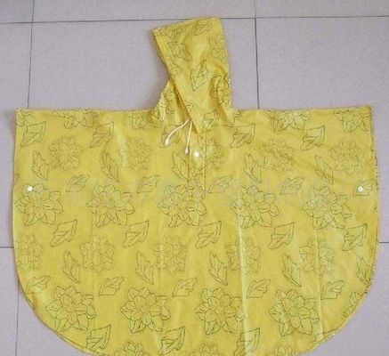 Shiny Hooded PVC Rain Coats For Girls , Custom Pvc Rain Poncho
