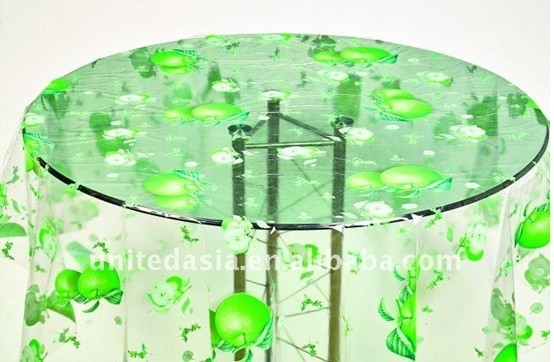 과일 디자인, 명확한 테이블 덮개를 가진 Eco 친절한 PVC 식탁 피복